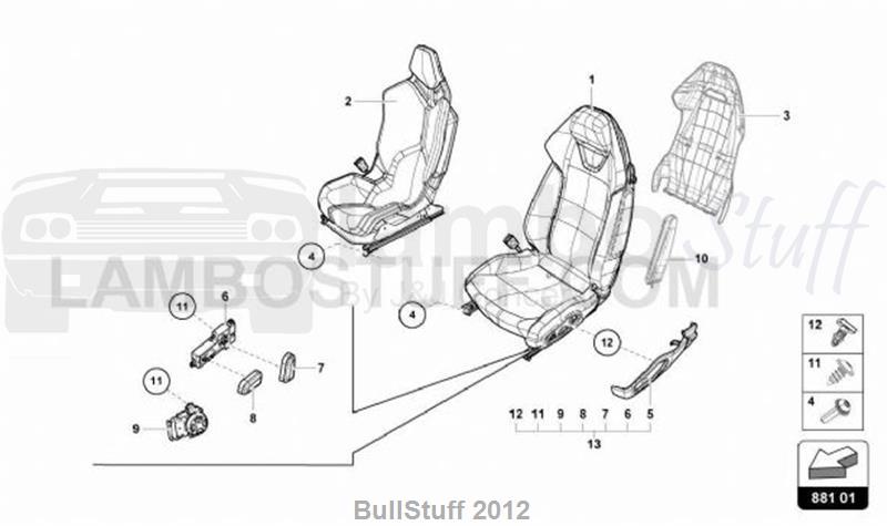 2017 Lamborghini HURACAN LP580-2 SPYDER CANADA SEAT (881.01.00)